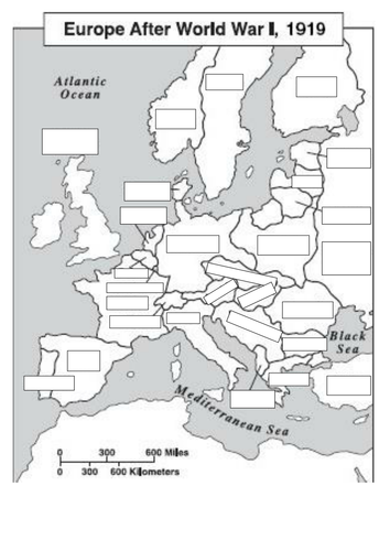 Europe After World War 1 Map