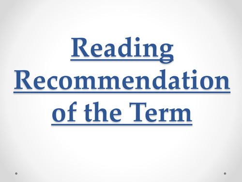 AR - Reading Recommendation of the Term