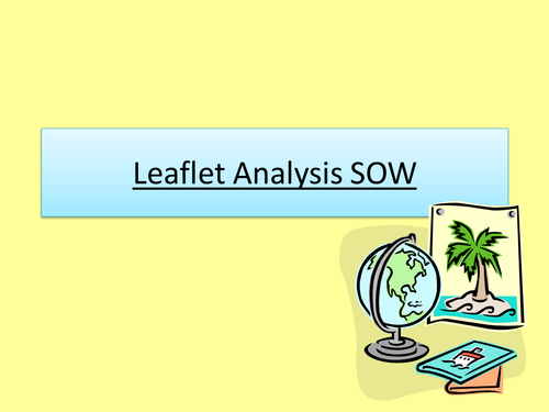 Leaflet Analysis (Non Fiction - KS3) SOW