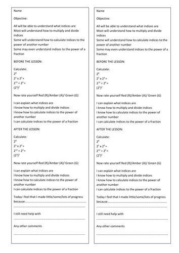 Integers exit card activity