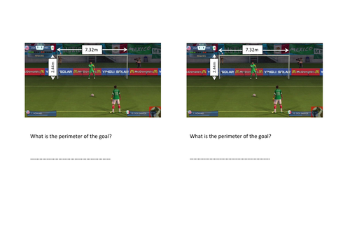 Football Perimeter Worksheets