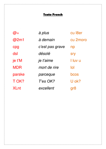 Texto French