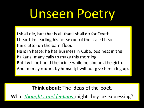Understanding Poetry Exam