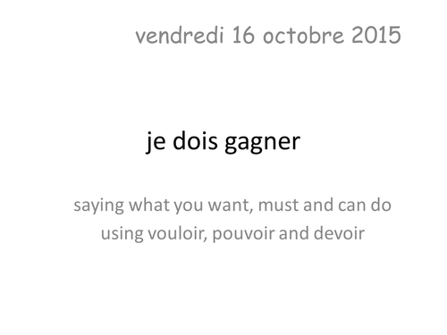 Studio 2 vert - je dois gagner