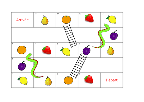 French - Les Fruits - Board Game