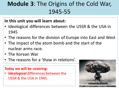 Origins of the Cold War Scheme of Learning