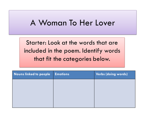 WJEC Love Poems