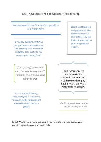 Asdan 6A2 Credit Cards