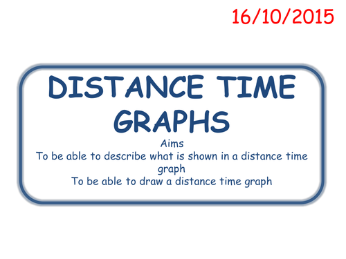 Distance Time Graphs KS4