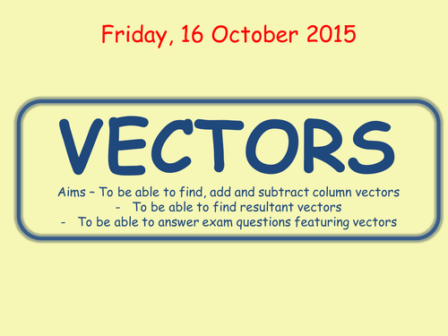 Vectors KS4