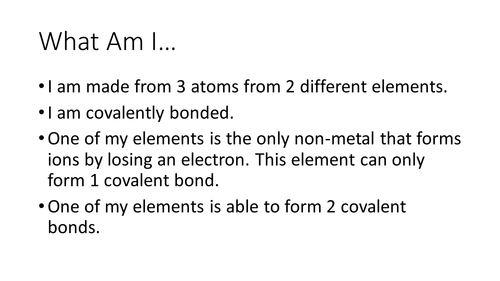 Covalent Bonding Game