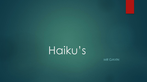 Haiku Poetry
