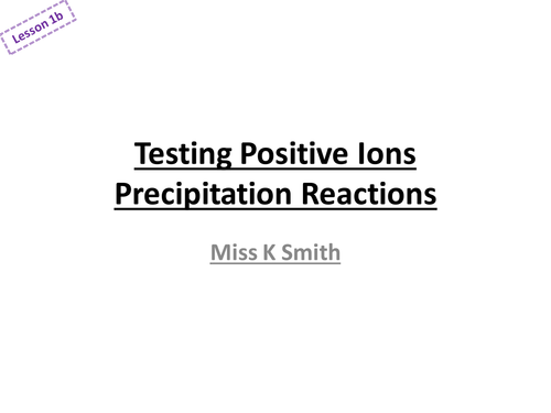 AQA Testing Positive Ions (Precipitation Reactions