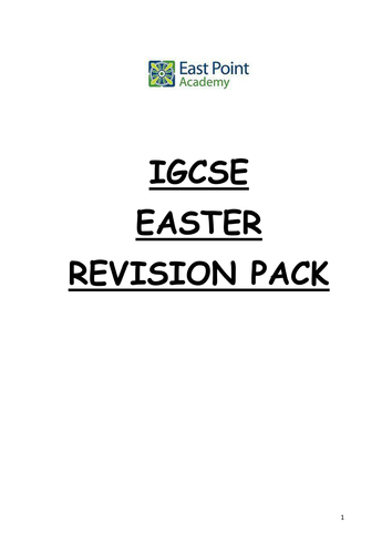 IGCSE Directed Writing Revision Material