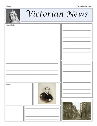 Victorian Newspaper Template (Oliver Twist)