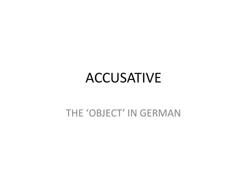 accusative in German