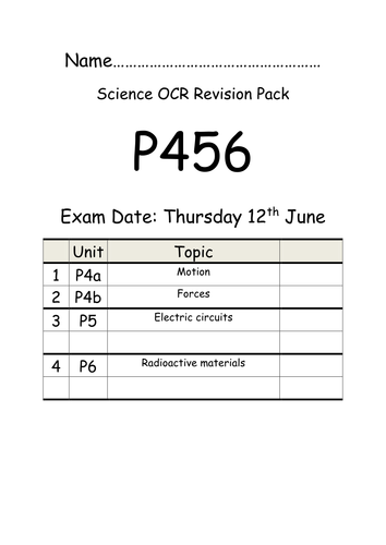 OCR 21st CS P456 Revision lessons and worksheets