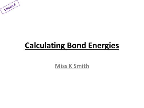 AQA Calculating Bond Energy