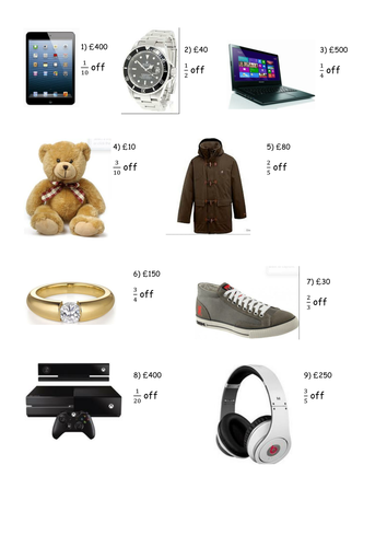 fractions of amounts