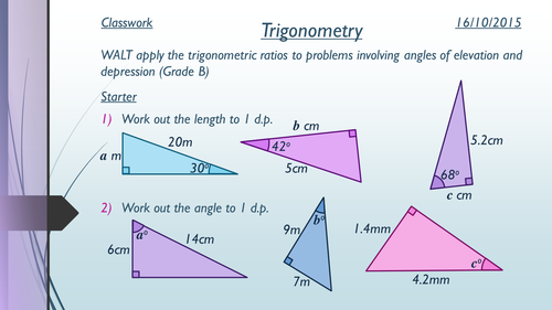 Trigonometry elevation and depression