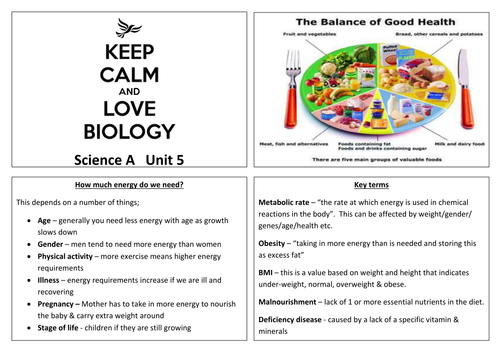 AQA Science A Unit 5 Revision Flash Cards