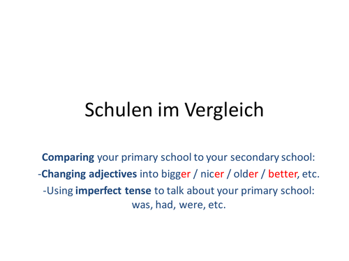 Comparing Primary and Secondary School