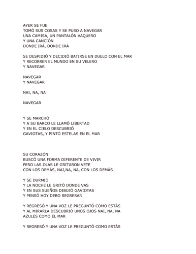 Cancion 'Un velero llamado Libertad'