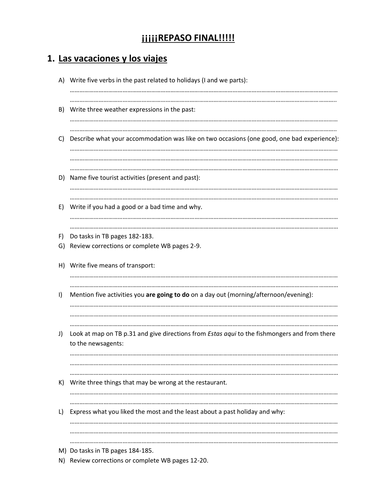 KS4 Revision sheets  Mira GCSE Rojo Higher