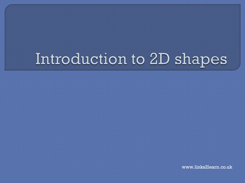 Introduction to 2D shapes