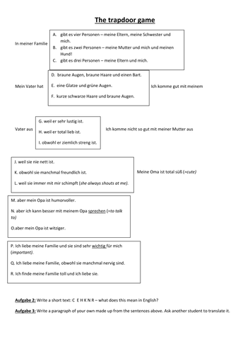 Family Trapdoor Speaking