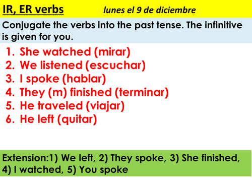 Past Tense Verb Flowers