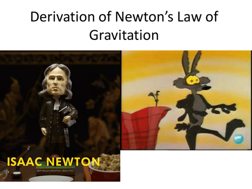 Newtons Law of Gravity Derivation task