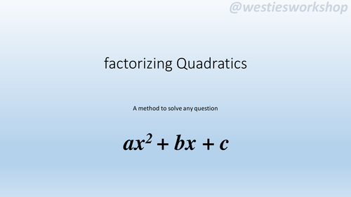 Factorizing complex quadratics