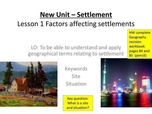Settlement - Geography A Edexcel