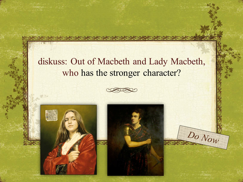 Year 9 Macbeth Scheme of Work - Lesson 11