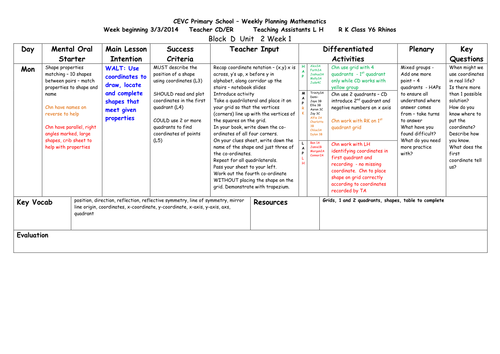 Year 6 D2  missing coordinates and translations