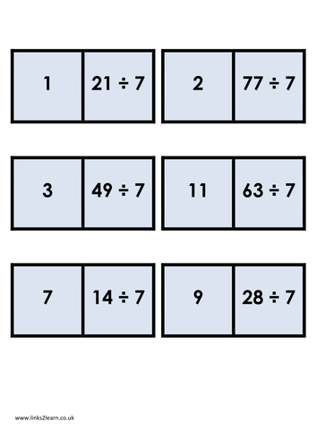 Division dominoes