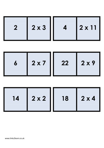 Multiplications dominoes