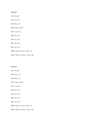Simultaneous Equation Revision B-A*