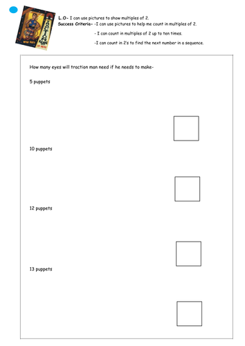 traction man 2 times tables teaching resources