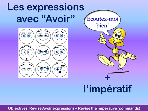 Revision of expressions with avoir and Imperative
