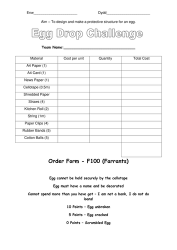 Egg drop challenge essay image