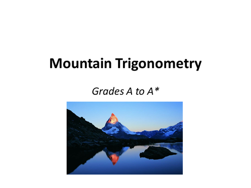 Tunneling Under Mountains - Sine and Cosine Rule