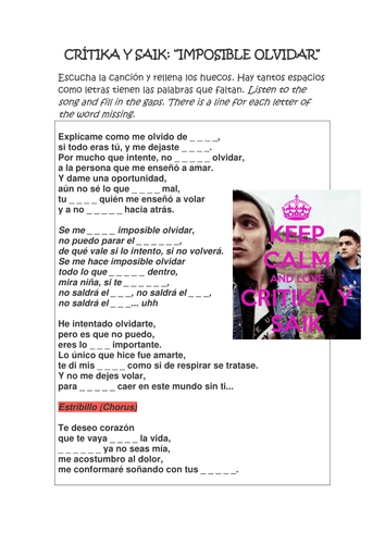 Song: present, preterite, imperfect and future