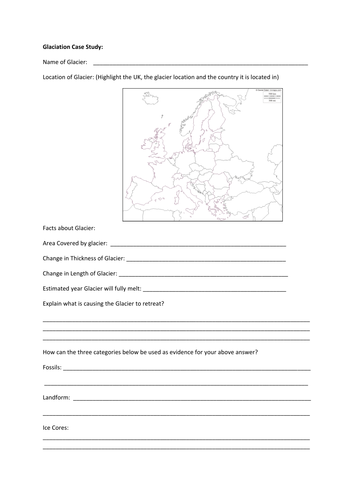Glaciation case study - Rhone Glacier