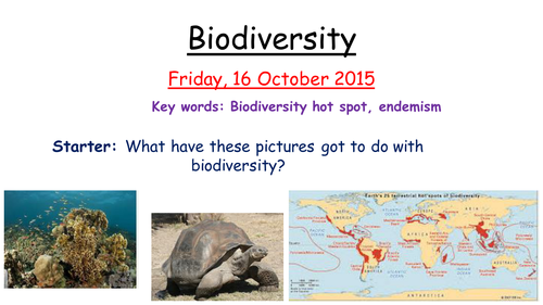 Biodiversity Edexcel topic 4