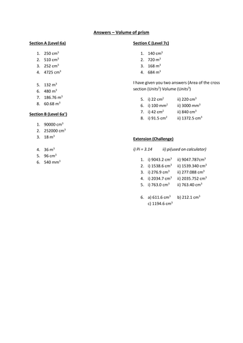 Volume of prism