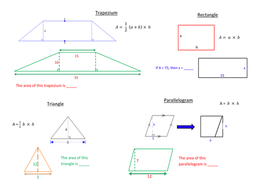 Area of Shapes - Collective Memory | Teaching Resources