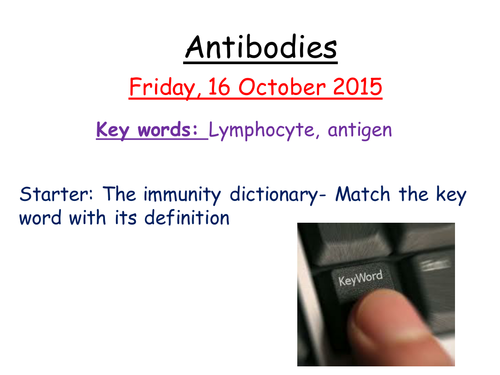 AQA B1 lesson on specific defenses