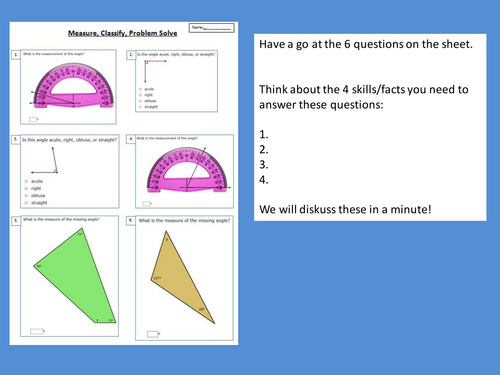 KS3 Angles Lesson, plan and activity by y22kw - Teaching Resources - TES